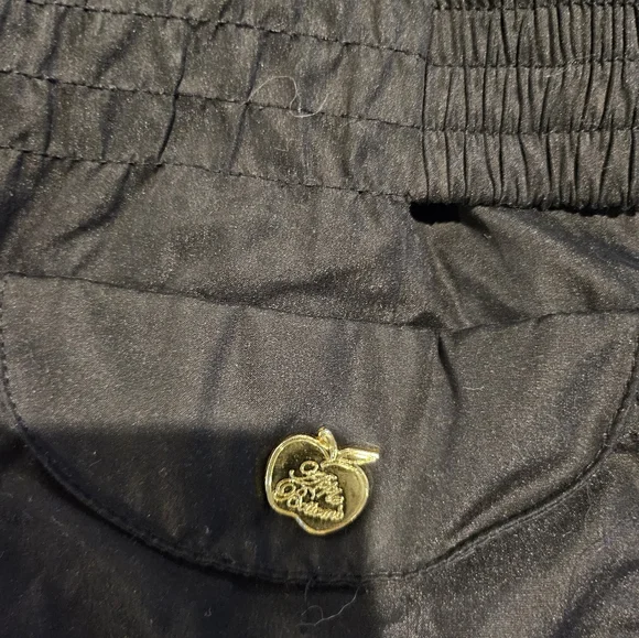 Y2K Apple Bottoms Outerwear Black Fitted Puffer Jacket Nelly Gold Hardwear M - Picture 7 of 11